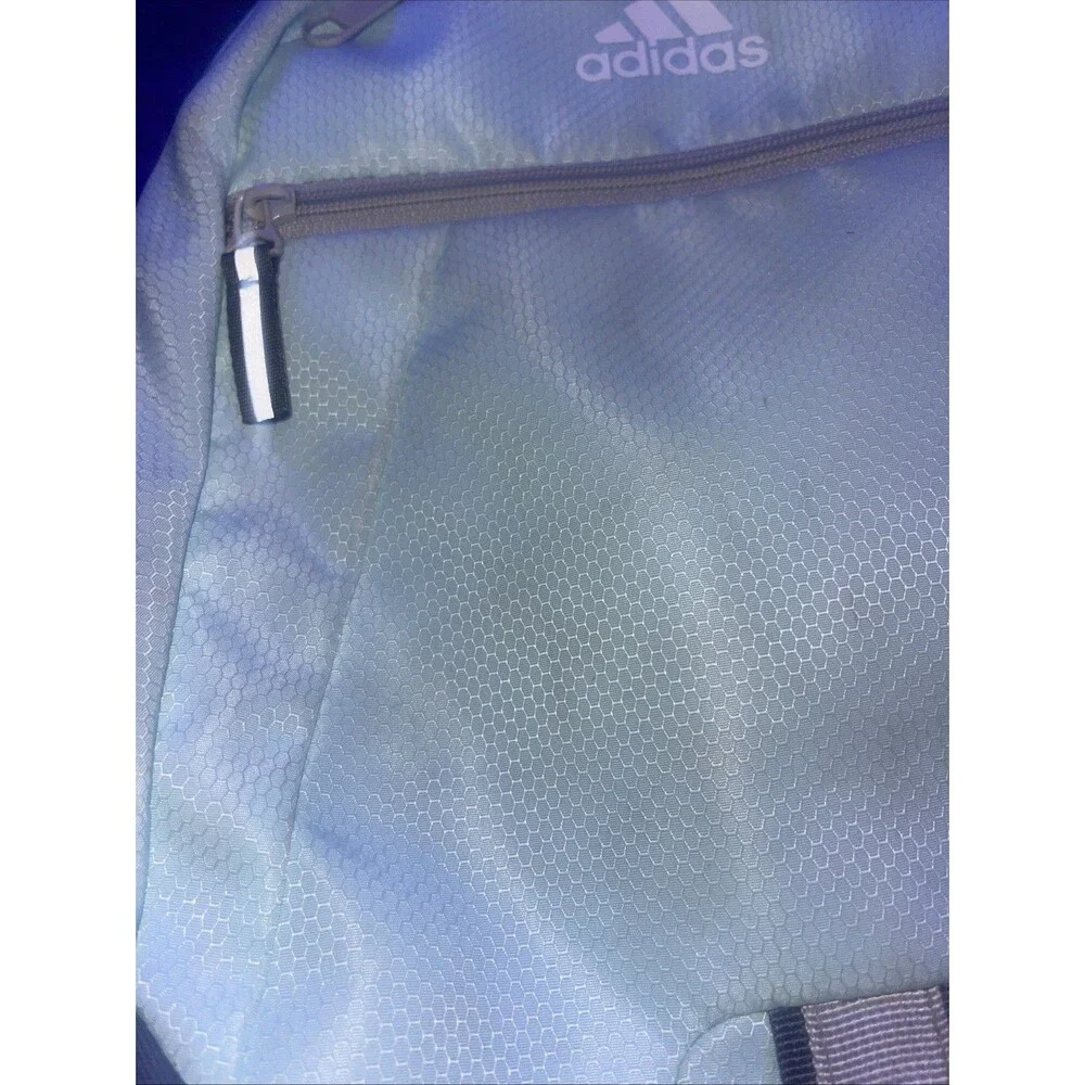 Adidas Mint Green Gray Backpack Unisex Multiple Pockets